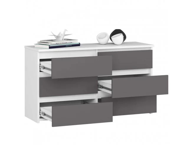 KOMODA CL100 6SZ PK BIAŁA / SZARA
