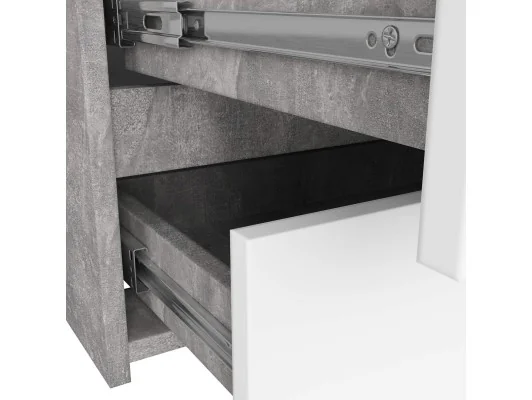 KOMODA CL100 6SZ PK BETON / BIAŁA