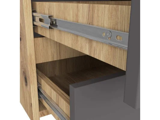 KOMODA CL100 6SZ PK DĄB ARTISAN / SZARA