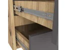 KOMODA CL100 6SZ PK DĄB ARTISAN / SZARA