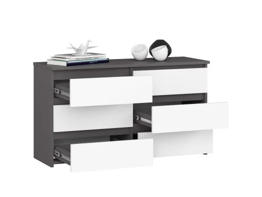 Zobacz KOMODA CL100 6SZ PK SZARA / BIAŁA KOMODA CL100 6SZ PK SZARA / BIAŁA