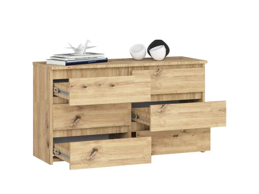 Zobacz KOMODA CL100 6SZ PK DĄB ARTISAN KOMODA CL100 6SZ PK DĄB ARTISAN