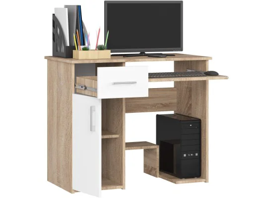 BIURKO JAY PK DĄB SONOMA / BIAŁY