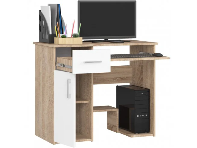 BIURKO JAY PK DĄB SONOMA / BIAŁY