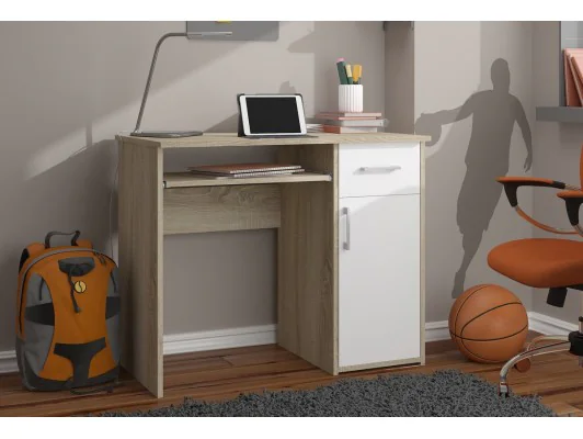 BIURKO PIN DĄB SONOMA / BIAŁY