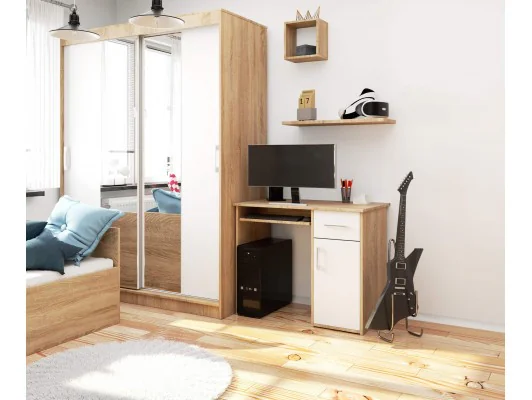 BIURKO PIN DĄB SONOMA / BIAŁY