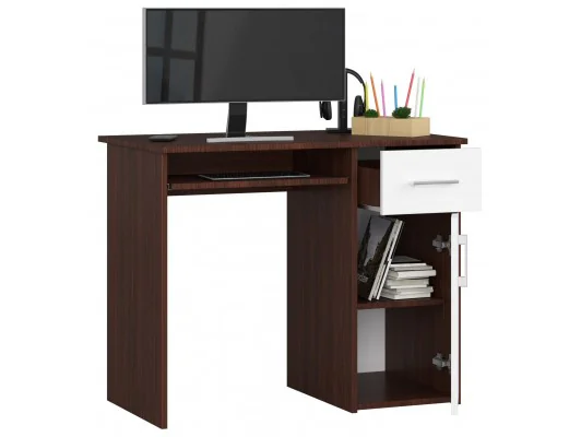 Zobacz BIURKO PIN WENGE / BIAŁE BIURKO PIN WENGE / BIAŁE