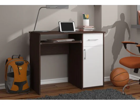 BIURKO PIN WENGE / BIAŁE