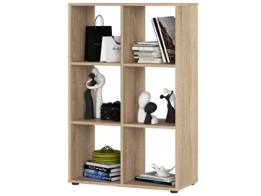Zobacz Regał QUAD 6 półek - dąb sonoma Regał QUAD 6 półek - dąb sonoma
