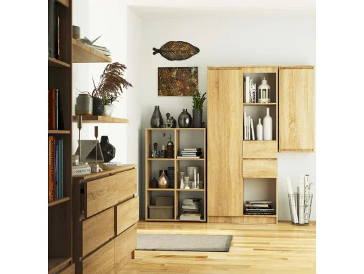 Regał QUAD 6 półek - dąb sonoma