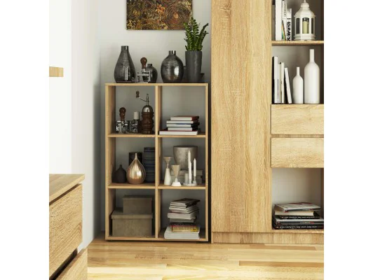 Regał QUAD 6 półek - dąb sonoma