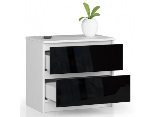 Zobacz KOMODA K60 2SZ CLP PK CZARNY POŁYSK KOMODA K60 2SZ CLP PK CZARNY POŁYSK