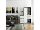 KOMODA CL5 GRAFIT SZARY / BIAŁA