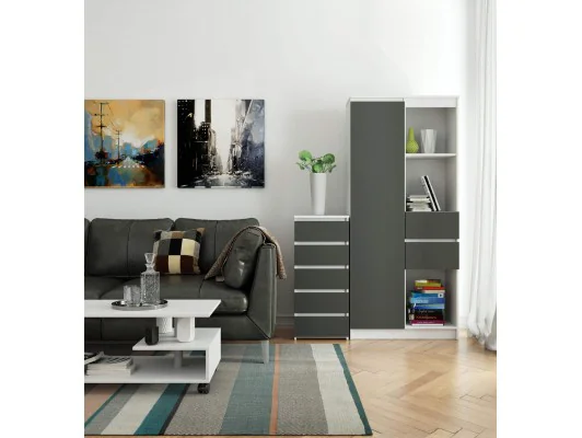 KOMODA CL5 PK BIAŁA / SZARA