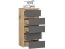 KOMODA CL5 PK DĄB ARTISAN / SZARA