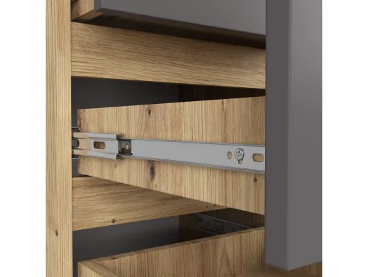 KOMODA CL5 PK DĄB ARTISAN / SZARA
