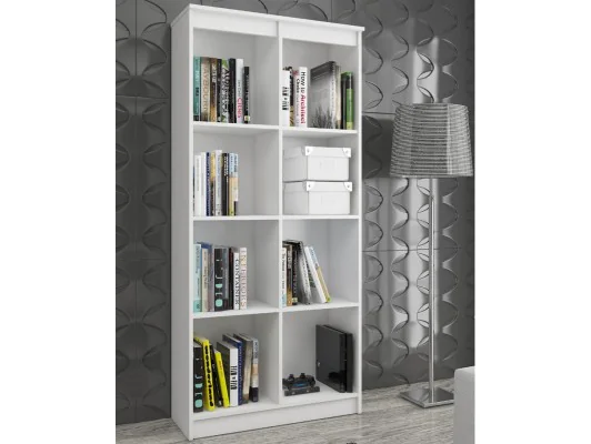 REGAŁ BIUROWY R 80 cm CLP 8 PÓŁEK BIAŁY