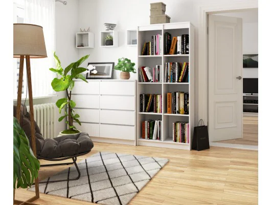 REGAŁ BIUROWY R 80 cm CLP 8 PÓŁEK BIAŁY