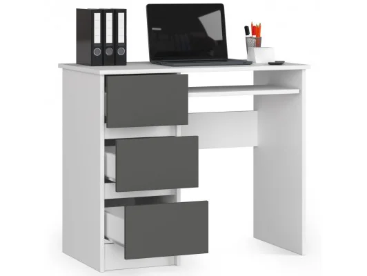 Zobacz BIURKO A-6 CLPBIAŁE / SZARE LEWOSTRONNE BIURKO A-6 CLPBIAŁE / SZARE LEWOSTRONNE