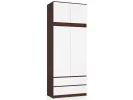 Nadstawka na szafę S 90 cm - wenge-biała - 2 drzwi