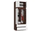 Nadstawka na szafę S 90 cm - wenge-biała - 2 drzwi