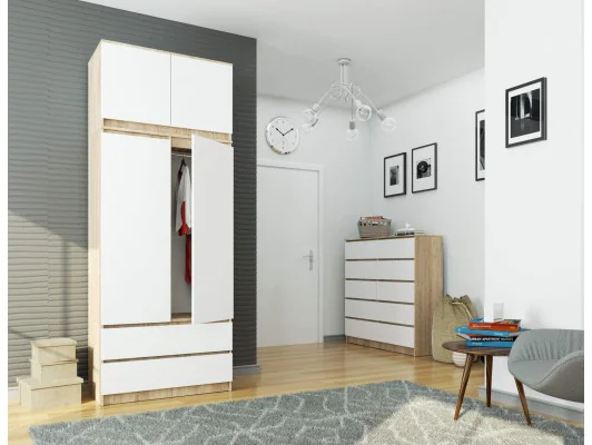 NADSTAWKA DO SZAFY S90 2D 2SZ CLP SONOMA / BIAŁA