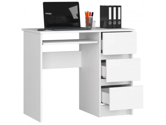 Zobacz BIURKO KOMPUTEROWE A-6 90 cm PRAWE BIAŁE BIURKO KOMPUTEROWE A-6 90 cm PRAWE BIAŁE
