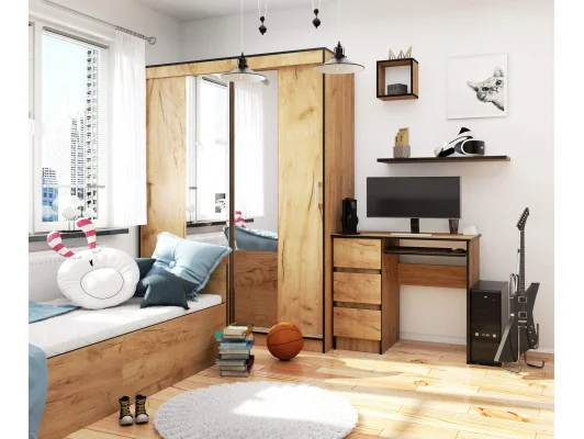 BIURKO A-6 CLP DĄB CRAFT LEWOSTRONNE