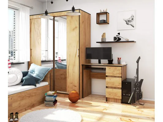 BIURKO A-6 CLP DĄB CRAFT PRAWOSTRONNE