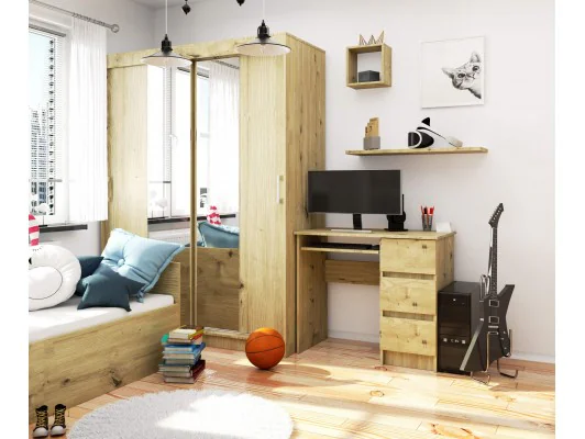 BIURKO A-6 CLP DĄB ARTISAN PRAWOSTRONNE