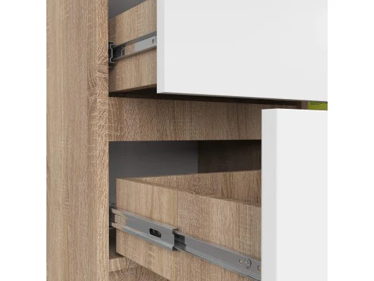 KOMODA K80 JERRY 1D 3SZ PK DĄB SONOMA / BIAŁA