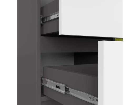 KOMODA K80 JERRY 1D 3SZ PK GRAFIT SZARY / BIAŁA