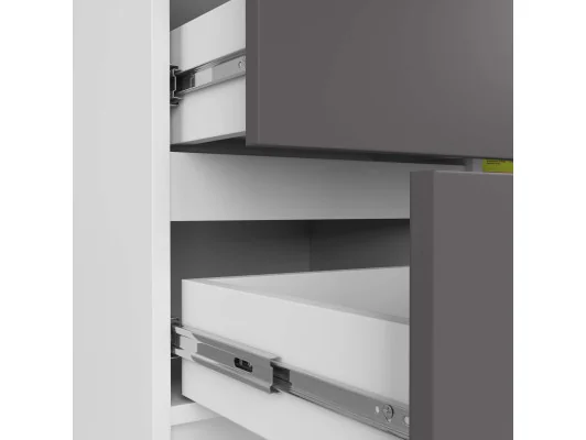 KOMODA K80 JERRY 1D 3SZ PK BIAŁA / GRAFIT SZARY