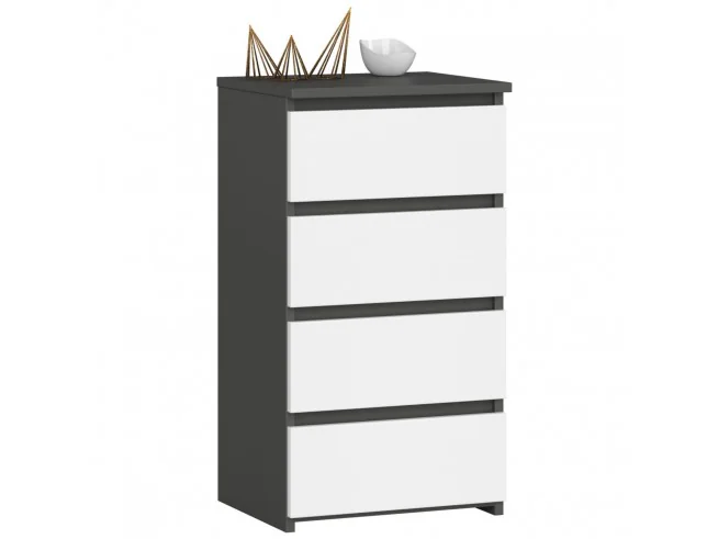KOMODA CL4 PK GRAFIT SZARY / BIAŁA
