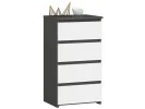 KOMODA CL4 PK GRAFIT SZARY / BIAŁA