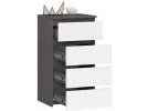 KOMODA CL4 PK GRAFIT SZARY / BIAŁA