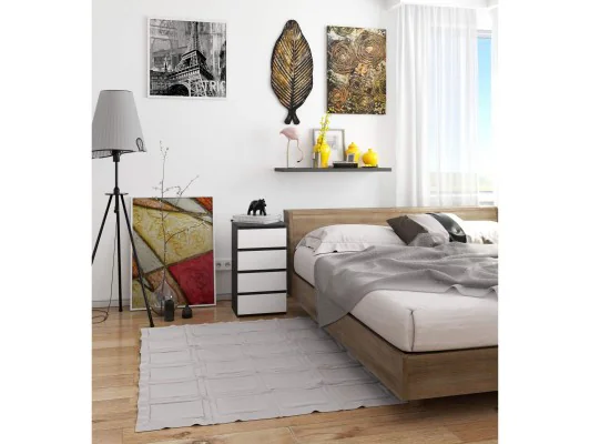 KOMODA CL4 PK GRAFIT SZARY / BIAŁA