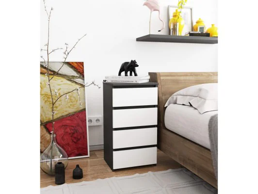 KOMODA CL4 PK GRAFIT SZARY / BIAŁA