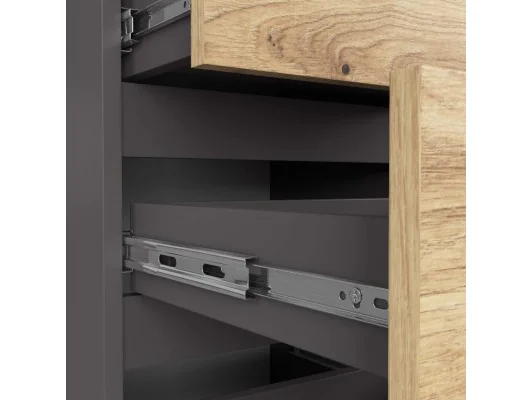 KOMODA CL4 PK GRAFIT SZARY / DĄB ARTISAN