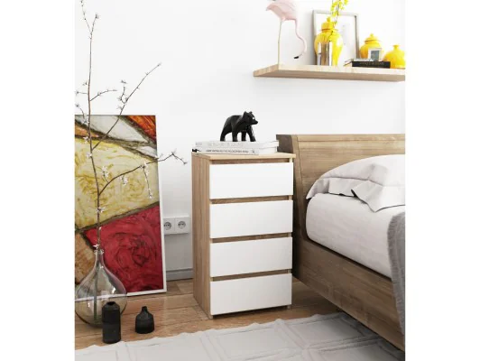 KOMODA CL4 PK DĄB SONOMA / BIAŁA