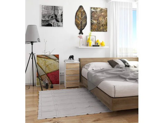 KOMODA CL4 PK BIAŁA / DĄB SONOMA