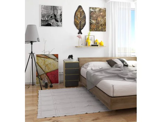 KOMODA CL4 PK DĄB ARTISAN / SZARA