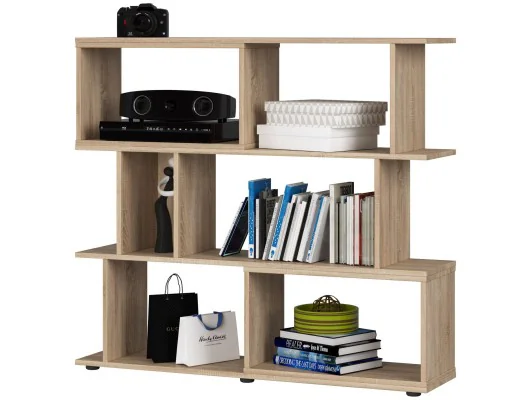 Regał z półkami mini FIX - dąb sonoma