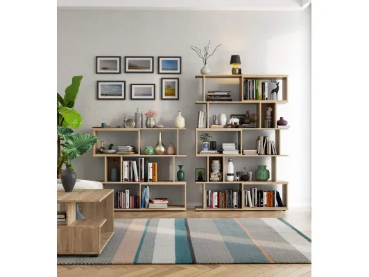 Regał z półkami mini FIX - dąb sonoma