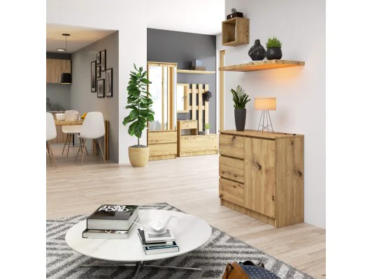 KOMODA K80 JERRY 1D 3SZ PK DĄB ARTISAN