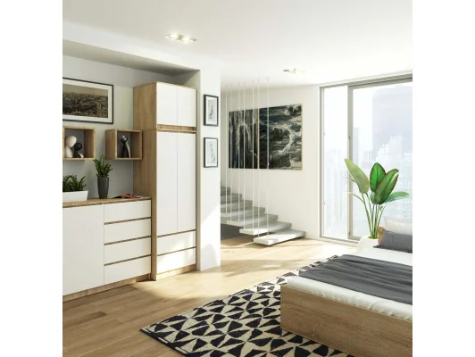 NADSTAWKA DO SZAFY S60 STAR DĄB SONOMA/BIAŁA