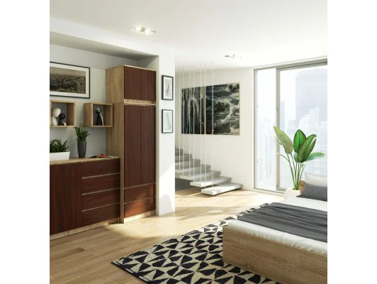 NADSTAWKA DO SZAFY S60 STAR DĄB SONOMA/WENGE