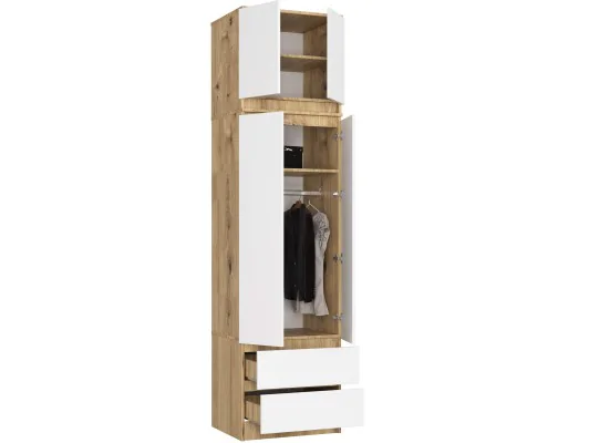 NADSTAWKA DO SZAFY S60 STAR DĄB ARTISAN / BIAŁA