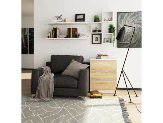 KOMODA K60 3SZ CLP BIAŁY / SONOMA