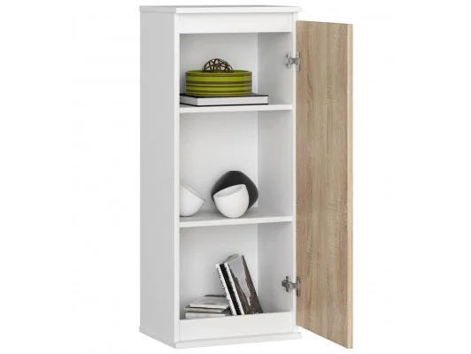 SZAFKA WISZĄCA - WITRYNA W40 CLP BIAŁA / SONOMA